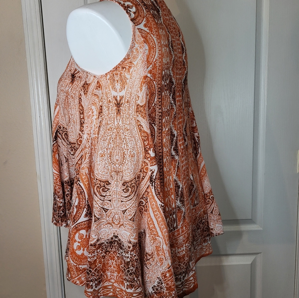 Label Ritu Kumar Orange Sleeveless Top - Picture 4 of 10